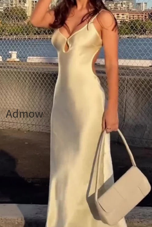 satin-cut-out-cami-sexy-silk-dress