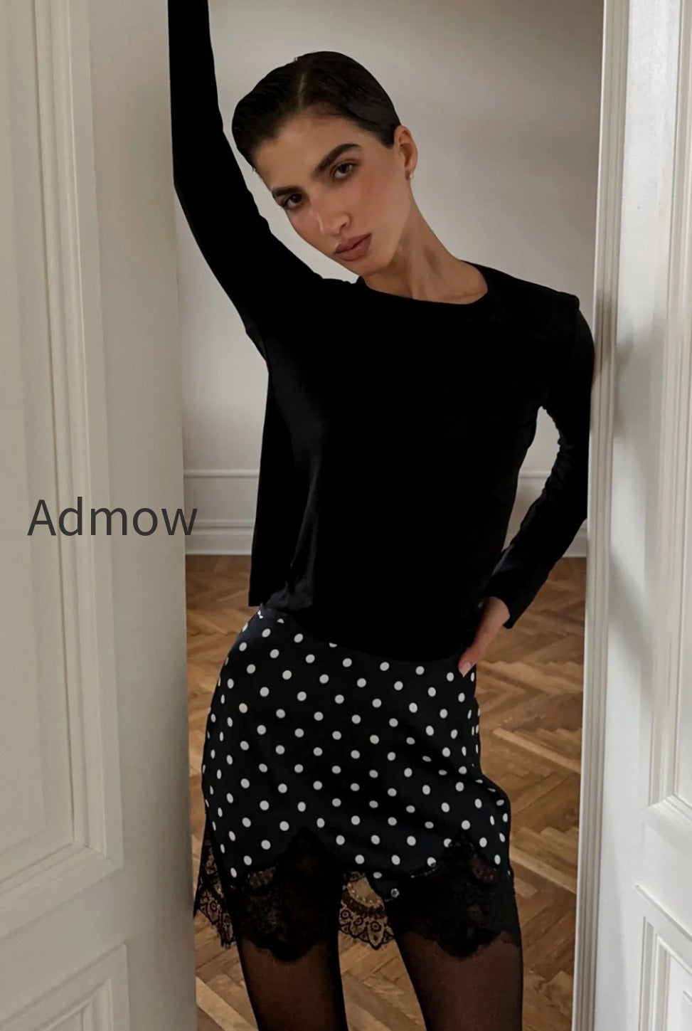 lace-polka-dot-a-line-skirt