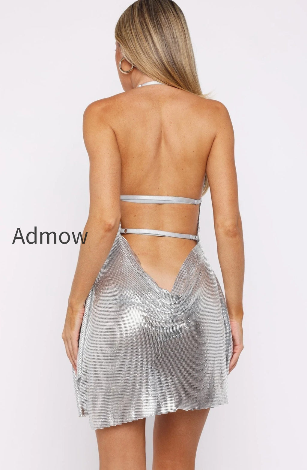 phantom-touch-metal-mesh-mini-dress-silver
